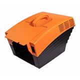 Cesto Coletor Rígido 16,5L Tramontina para Cortador de Grama CE30P2 Preto/Laranja