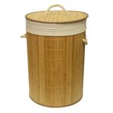 Cesto de bambu com tampa 35cm x 50cm - Btc decor