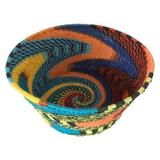 Cesto de corda colorido 36cm x 18cm - Btc decor