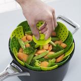 Cesto de cozimento a vapor em nylon para verduras legumes peixes e frutos do mar para panela - Gimp