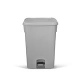 Cesto de lixo com pedal 100 litros sem rodas cinza - Bralimpia