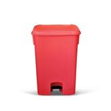 Cesto de lixo com pedal 100 litros sem rodas vermelho - Bralimpia
