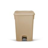 Cesto de lixo com pedal 30 litros bege - Bralimpia