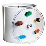 Cesto de Lixo Decorado Peixes Branco - Pontto lavabo