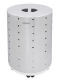 Cesto de Roupa em aço inox 65 kg tampa branca - Tramontina