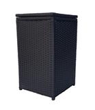 Cesto de Roupa Fibra Sintética 100 Litros 40x40x70 PRETO - Artesanato com fibra