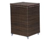 CESTO DE ROUPAS PARIS COM RODIZIOS 35X35X60cm - CHOCOLATE - Arte fibra