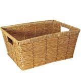Cesto Organizador 30x21cm Marrom Claro Fibra Sintética Mimo - Mimo style