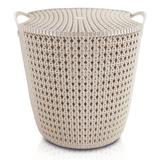 Cesto organizador Bege Rattan Jack Design com tampa - Jacki design