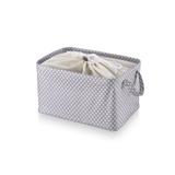 Cesto organizador Bencafil Bolinhas 33cm cinzas