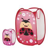 Cesto Organizador Brinquedo Roupa Infantil Dobrável Joaninha - Art house