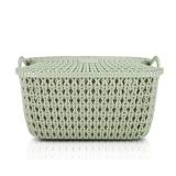 Cesto Organizador c/ Tampa (P) - 7,5L RATTAN Jacki Design Verde
