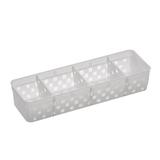 Cesto Organizador com Divisória Removível Quadrata Branco 26x8x5cm - Paramount