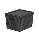 Cesto Organizador com Tampa 17L Soprano Preto