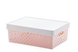 Cesto Organizador com Tampa Rosa 39x29x14 Paramount