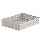 Cesto organizador rattan cinza grande - Paramount