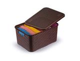 Cesto Organizador Rattan com Tampa 38X28cm - Carisma