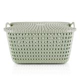 Cesto organizador Verde M com tampa Jacki Design Rattan