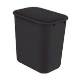 Cesto Para Lixo Plastico 12,5 Lts Preto Walleu - Waleu