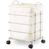 Cesto para Roupas Organizador Cromado Tecido 60 Lt Quadrado - Passerini