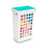 Cesto para roupas quadrado 43L branco Arthi