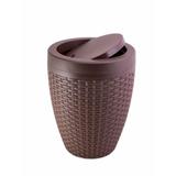 Cesto Plástico 7,5L Rattan Marrom 007.030108 Aquaplás