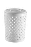 Cesto rattan 10 litros com tampa branco - Paramount