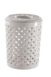 Cesto rattan 10 litros com tampa cinza - Paramount