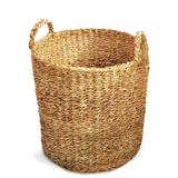 Cesto Redondo Alto 40 cm Com Alças Seagrass Manik Yoi