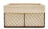 Cesto Retangular Aramado com Forro 27X20X14CM Week - Yoi