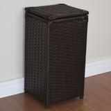 Cesto Roupa Junco Vime Fibra Sintética 30x30x60 Marrom - Argila - Atelie isa