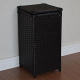 Cesto Roupa Junco Vime Fibra Sintética 30x30x60 Preto - Atelie isa