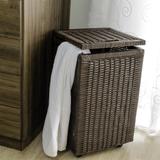 Cesto roupa suja roupeiro fibra sintetica junco argila 35x35x57 - Allstate