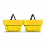 Cestos Compras Plástica D100 Cód. 3000 Amarela - KIT 10 Unidades - Della Plast
