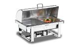 Chafing dish ret. c/ fogareiro - gn 1/2 - brinox