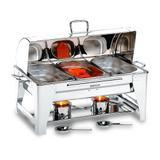 Chafing Dish Savoy 5 Peças Inox com Fogareiro Gn 12 Brinox