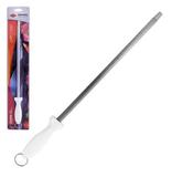Chaira De Inox Cabo Plastico Branco 12'' Na Cartela - Corneta cutelaria western