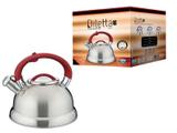 Chaleira Aco Inox 3 Litros Fundo Trip Diletta Vermelha R.7707 Mor
