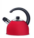 Chaleira Aço Inox Vermelho 2.1L com Apito Tramontina 61483060