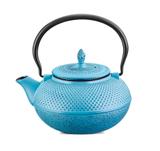 Chaleira de Ferro Azul Interior Esmaltado Com Cesto em Inox Para Chá MTA