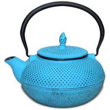 Chaleira De Ferro Fundido Azul Com Cesto De Inox 8182 Mta