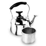 Chaleira Em Aço Inox 1 Litro Com Infusor E Apito Ke Home 3666kh-1