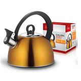 Chaleira em Inox com apito Amarela 2 Litros CLASS HOME