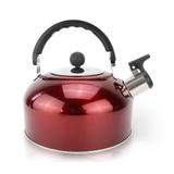 Chaleira inox 1,5 litros vermelha com apito - Clink