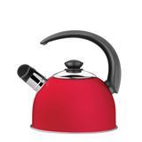 Chaleira Tramontina 61483063 2.1L Vermelha Inox Apito E Cabo Preto
