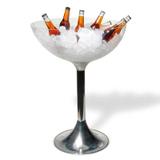 Champanheira Acrílica Cristal Grande Com Base Alumínio Padrão Fiesta - Multigraf