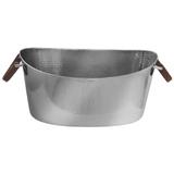Champanheira em Metal Alças em Couro 22x66x41 - Prime home decor