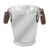 Champanheira em Metal Alças em Couro - Prime home decor