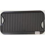 Chapa Bifeteira Dupla Face Ferro Fundido Grosso 51x27cm Modelo TM 5127 - Teem