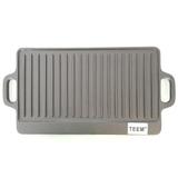 Chapa Dupla Face Em Ferro Fundido Grelhada E Lisa 46x23cm TEEM Modelo TM 4623